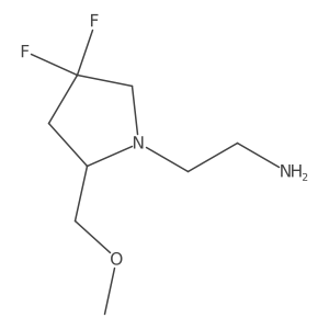 2-(4,4-Difluoro-2-(methoxymethyl)pyrrolidin-1-yl)ethan-1-amine结构式