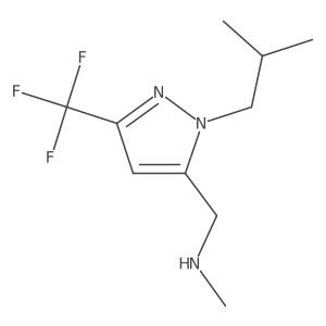 1-(1-isobutyl-3-(trifluoromethyl)-1H-pyrazol-5-yl)-N-methylmethanamine Structure