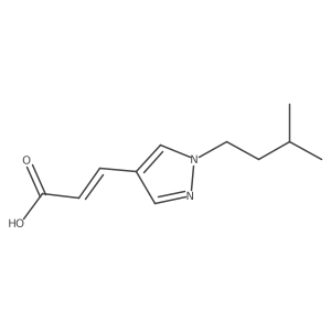 (2E)-3-[1-(3-methylbutyl)-1H-pyrazol-4-yl]prop-2-enoic acid结构式