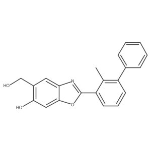 6-Hydroxy-2-(2-methyl[1,1'-biphenyl]-3-yl)-5-benzoxazolemethanol Structure