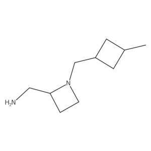 {1-[(3-Methylcyclobutyl)methyl]azetidin-2-yl}methanamine Structure