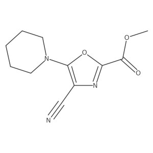 Methyl 4-cyano-5-(piperidin-1-yl)-1,3-oxazole-2-carboxylate结构式