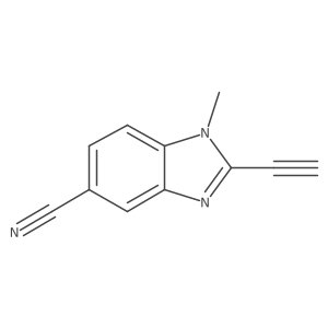 2-ethynyl-1-methyl-1H-1,3-benzodiazole-5-carbonitrile结构式
