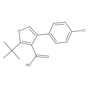 2-Tert-butyl-4-(4-chlorophenyl)furan-3-carboxylic acid结构式