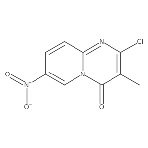 2-chloro-3-methyl-7-nitro-4H-pyrido[1,2-a]pyrimidin-4-one结构式