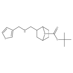 Tert-butyl 2-({[(thiophen-3-yl)methyl]amino}methyl)-7-azabicyclo[2.2.1]heptane-7-carboxylate Structure