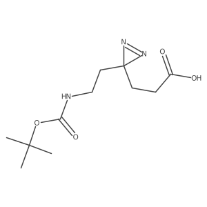 3-[3-[2-[(2-Methylpropan-2-yl)oxycarbonylamino]ethyl]diazirin-3-yl]propanoic acid结构式