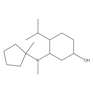 3-[Methyl(1-methylcyclopentyl)amino]-4-(propan-2-yl)cyclohexan-1-ol结构式