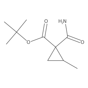 Tert-butyl 1-carbamoyl-2-methylcyclopropane-1-carboxylate结构式