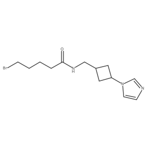 5-bromo-N-{[3-(1H-imidazol-1-yl)cyclobutyl]methyl}pentanamide Structure