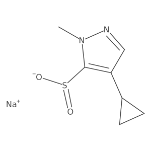 sodium 4-cyclopropyl-1-methyl-1H-pyrazole-5-sulfinate结构式