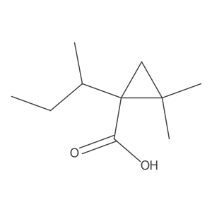 1-(Butan-2-yl)-2,2-dimethylcyclopropane-1-carboxylic acid结构式