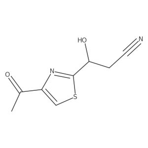 3-(4-Acetyl-1,3-thiazol-2-yl)-3-hydroxypropanenitrile结构式