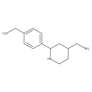 {2-[4-(Aminomethyl)phenyl]piperidin-4-yl}methanamine Structure
