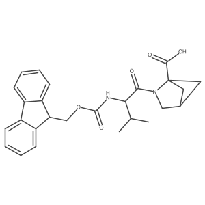2-[(2R)-2-({[(9H-fluoren-9-yl)methoxy]carbonyl}amino)-3-methylbutanoyl]-2-azabicyclo[2.1.1]hexane-1-carboxylic acid结构式