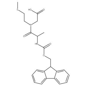 2-[(2S)-2-({[(9H-fluoren-9-yl)methoxy]carbonyl}amino)-N-[2-(methylsulfanyl)ethyl]propanamido]acetic acid结构式