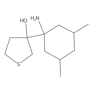 3-(1-Amino-3,5-dimethylcyclohexyl)thiolan-3-ol Structure