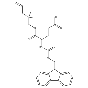 4-[(2,2-dimethylpent-4-en-1-yl)carbamoyl]-4-({[(9H-fluoren-9-yl)methoxy]carbonyl}amino)butanoic acid Structure