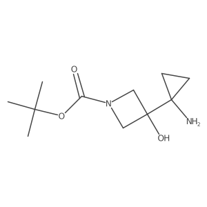 Tert-butyl3-(1-aminocyclopropyl)-3-hydroxyazetidine-1-carboxylate Structure