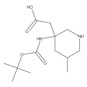 2-(3-{[(Tert-butoxy)carbonyl]amino}-5-methylpiperidin-3-yl)acetic acid Structure