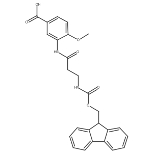 3-[3-({[(9H-fluoren-9-yl)methoxy]carbonyl}amino)propanamido]-4-methoxybenzoic acid结构式