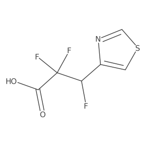 2,2,3-Trifluoro-3-(1,3-thiazol-4-yl)propanoic acid结构式