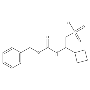 benzyl N-[2-(chlorosulfonyl)-1-cyclobutylethyl]carbamate Structure