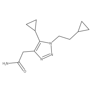 2-[5-cyclopropyl-1-(2-cyclopropylethyl)-1H-1,2,3-triazol-4-yl]acetamide结构式