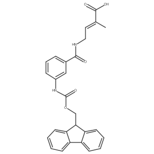 4-{[3-({[(9H-fluoren-9-yl)methoxy]carbonyl}amino)phenyl]formamido}-2-methylbut-2-enoic acid Structure