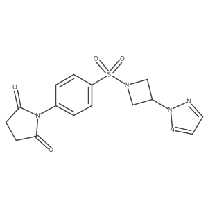 1-(4-((3-(2H-1,2,3-triazol-2-yl)azetidin-1-yl)sulfonyl)phenyl)pyrrolidine-2,5-dione结构式