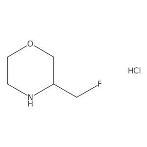 (r)-3-(Fluoromethyl)morpholine hydrochloride结构式