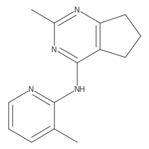 2-methyl-N-(3-methylpyridin-2-yl)-6,7-dihydro-5H-cyclopenta[d]pyrimidin-4-amine结构式