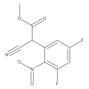 Methyl 2-cyano-2-(3,5-difluoro-2-nitrophenyl)acetate结构式