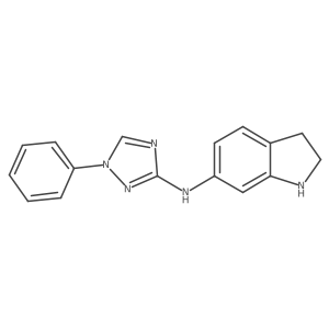 2,3-Dihydro-N-(1-phenyl-1H-1,2,4-triazol-3-yl)-1H-indol-6-amine Structure