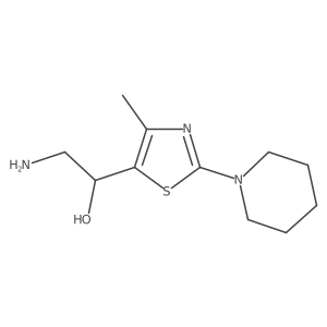 (1R)-2-amino-1-[4-methyl-2-(piperidin-1-yl)-1,3-thiazol-5-yl]ethan-1-ol Structure
