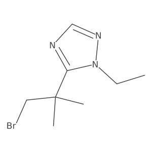 5-(1-bromo-2-methylpropan-2-yl)-1-ethyl-1H-1,2,4-triazole结构式