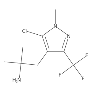 1-[5-chloro-1-methyl-3-(trifluoromethyl)-1H-pyrazol-4-yl]-2-methylpropan-2-amine结构式