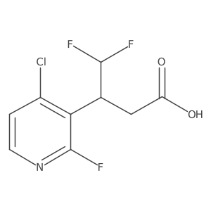 3-(4-Chloro-2-fluoropyridin-3-yl)-4,4-difluorobutanoic acid结构式