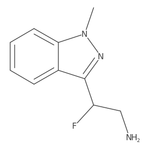 2-fluoro-2-(1-methyl-1H-indazol-3-yl)ethan-1-amine Structure