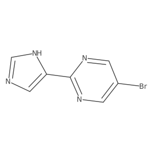 5-bromo-2-(1H-imidazol-4-yl)pyrimidine结构式
