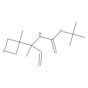 tert-butyl N-[2-(3-methyloxetan-3-yl)-1-oxopropan-2-yl]carbamate结构式