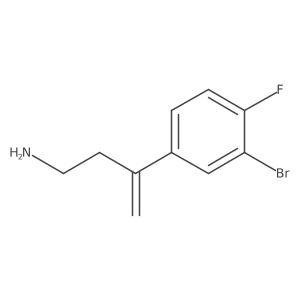 3-(3-Bromo-4-fluorophenyl)but-3-en-1-amine结构式