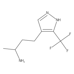 4-[3-(trifluoromethyl)-1H-pyrazol-4-yl]butan-2-amine结构式