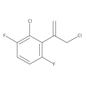 2-Chloro-3-(3-chloroprop-1-en-2-yl)-1,4-difluorobenzene Structure