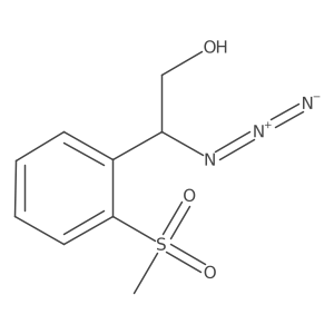 2-Azido-2-(2-methanesulfonylphenyl)ethan-1-ol结构式