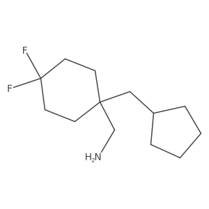[1-(Cyclopentylmethyl)-4,4-difluorocyclohexyl]methanamine结构式