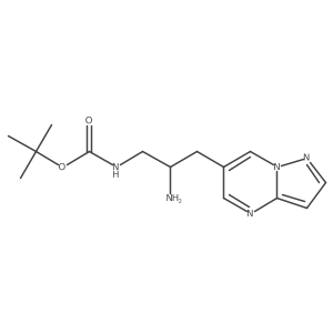 tert-butyl N-(2-amino-3-{pyrazolo[1,5-a]pyrimidin-6-yl}propyl)carbamate结构式