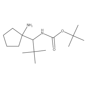 tert-butyl N-[1-(1-aminocyclopentyl)-2,2-dimethylpropyl]carbamate结构式