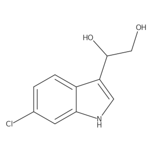 1-(6-chloro-1H-indol-3-yl)ethane-1,2-diol结构式