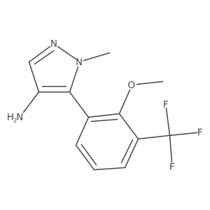 5-[2-methoxy-3-(trifluoromethyl)phenyl]-1-methyl-1H-pyrazol-4-amine结构式
